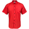 BAMBOO SHORT SLEEVE BUTTON UP RED 2.0 - MENS